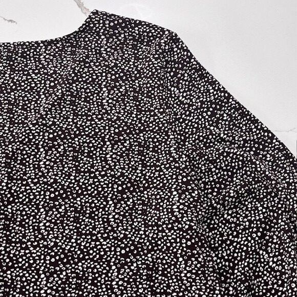 Adrianna Papell | Women's Brown Long Sleeve Flowy Blouse Size M Boho Fall Autumn - Picture 9 of 15